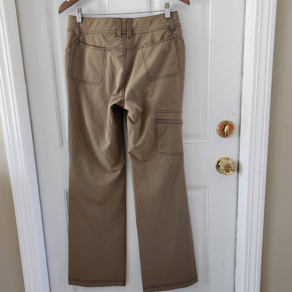 Athleta Adjustable Waist 45274 Tan Side Zipper Pocket Wide Leg Womens Size 4 - Picture 5 of 10